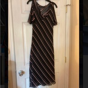 Pink and black dress